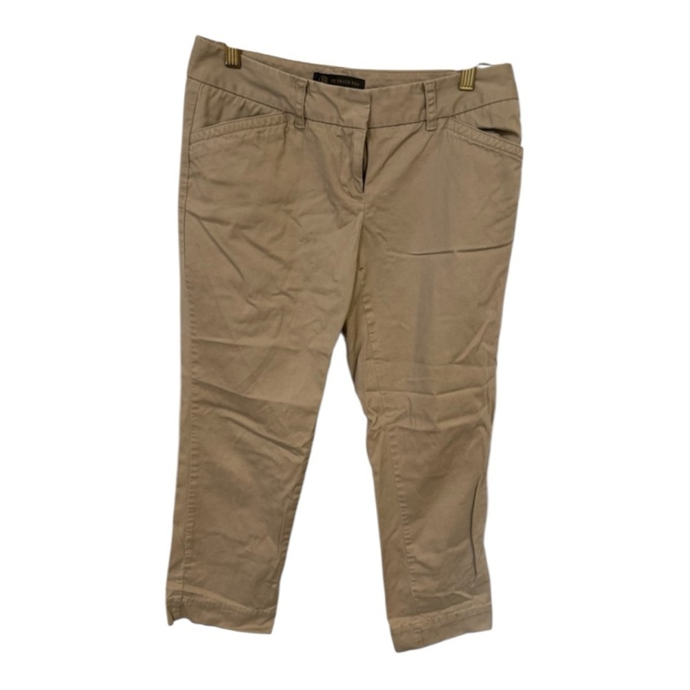Outback Red Khaki Stretch Chino Capri Pants Women’s Size 2 Cotton Tan Casual - Picture 2 of 3
